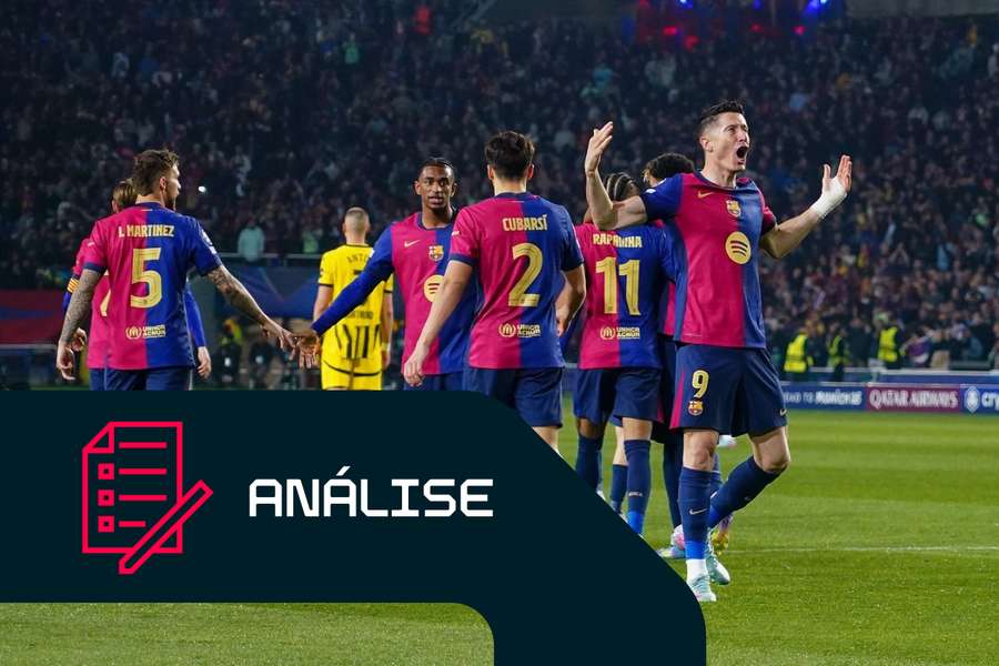 Lewandowski festeja contra o Dortmund