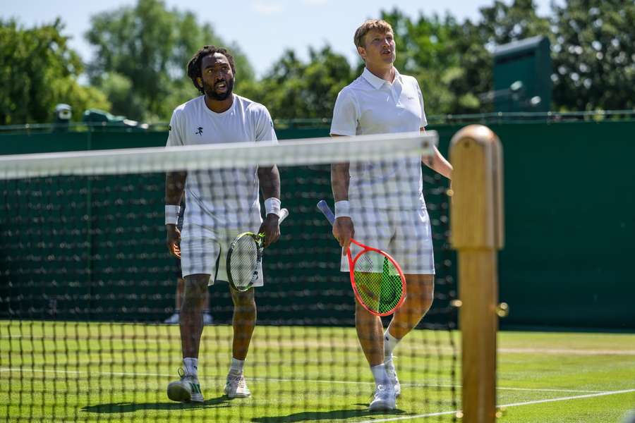 Goransson (right) and King during their first round loss Goransson (right) and King during their first round loss