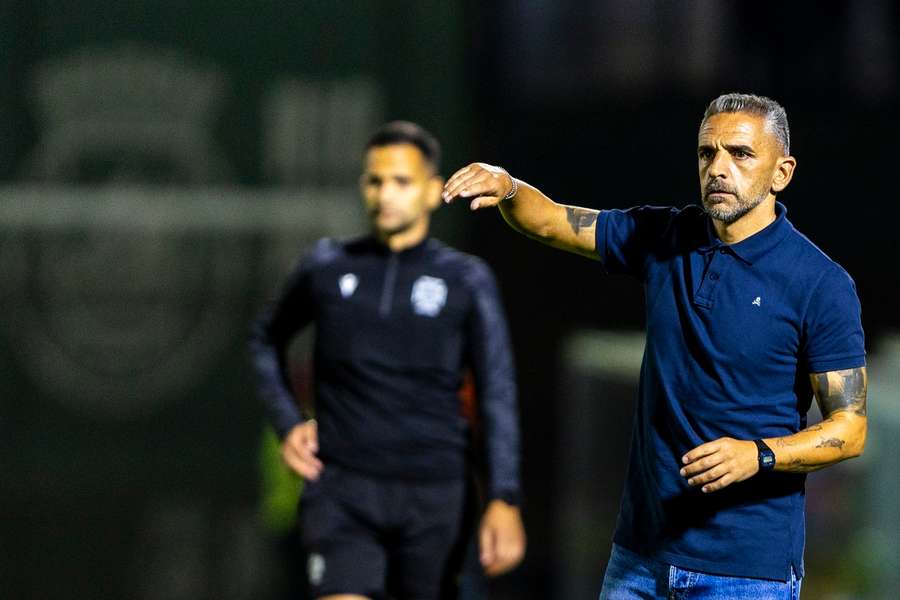 Rui Borges durante o Rio Ave-Sporting Rui Borges durante o Rio Ave-Sporting