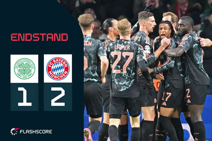 Der FC Bayern hat das Playoff-Hinspiel in der Champions League bei Celtic gewonnen. Der FC Bayern hat das Playoff-Hinspiel in der Champions League bei Celtic gewonnen.