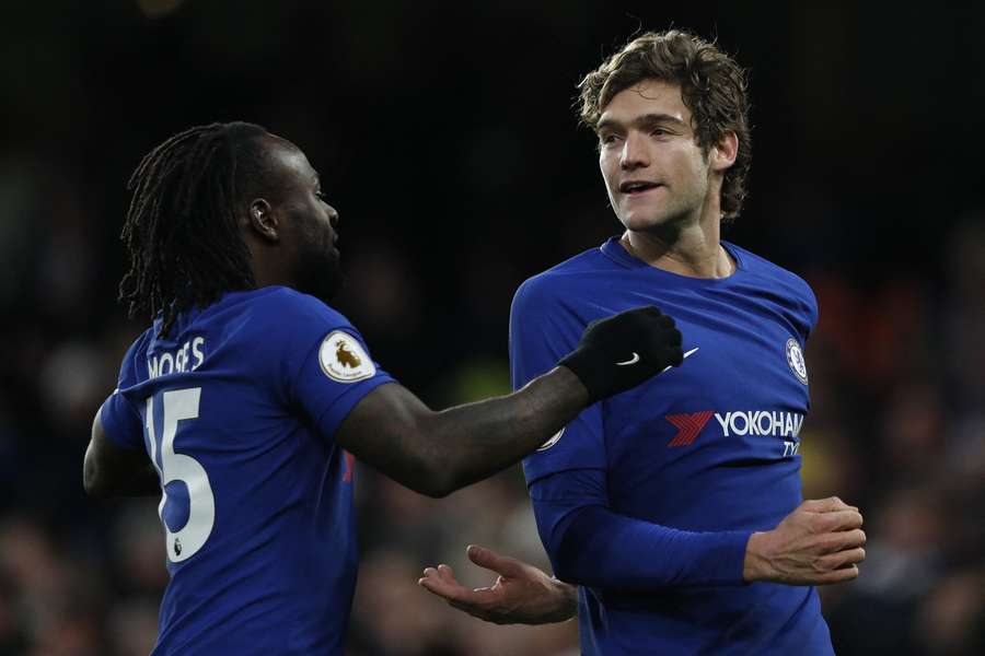 Victor Moses (L) and Marcos Alonso were two players who thrived as wing backs during Conte's time at Chelsea Victor Moses (L) and Marcos Alonso were two players who thrived as wing backs during Conte's time at Chelsea