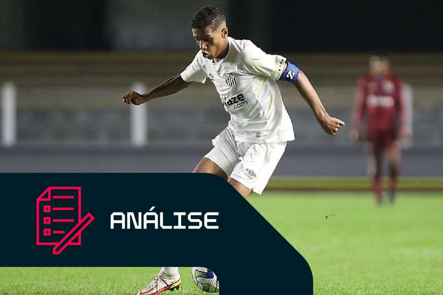 Souza durante jogo dos sub-17 do Santos