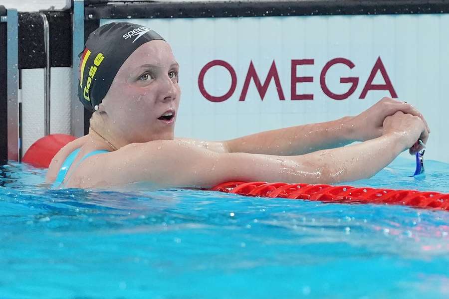 Isabel Gose nach dem Wettkampf im Becken.