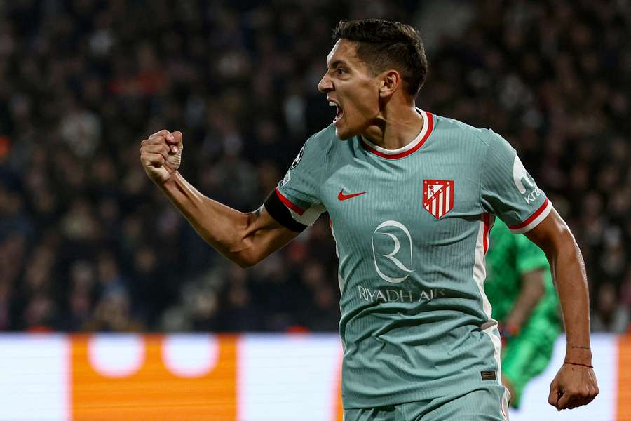 Nahuel Molina, durante su último partido con el Atlético