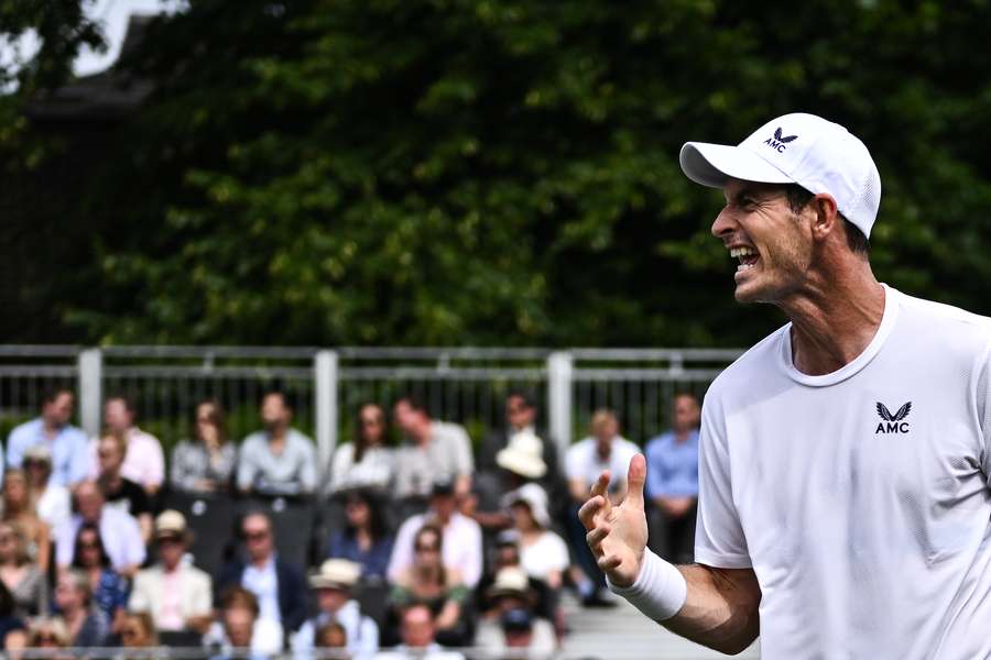 Andy Murray în timpul unui meci demonstrativ