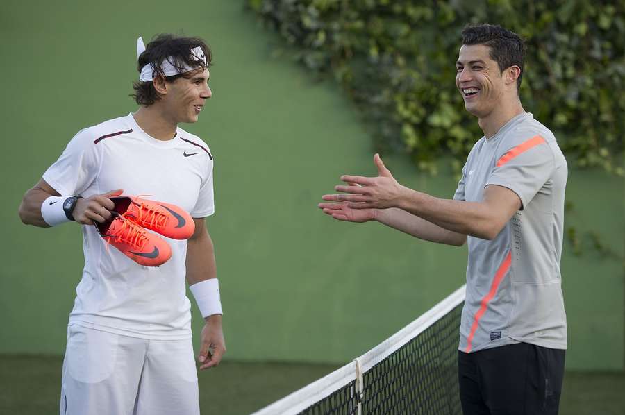 Nadal en Ronaldo tijdens een event voor Nike in 2012