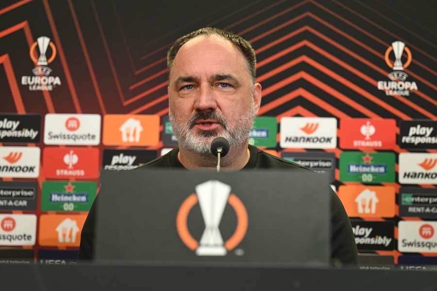 Jindřich Trpišovský na tiskové konferenci před čtvrteční odvetou s AC.