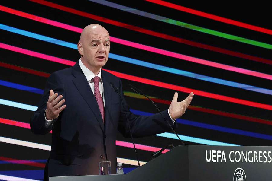 Gianni Infantino at this year's UEFA Congress