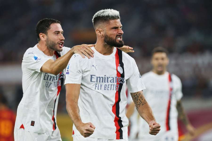 Olivier Giroud scored from the spot early for Milan