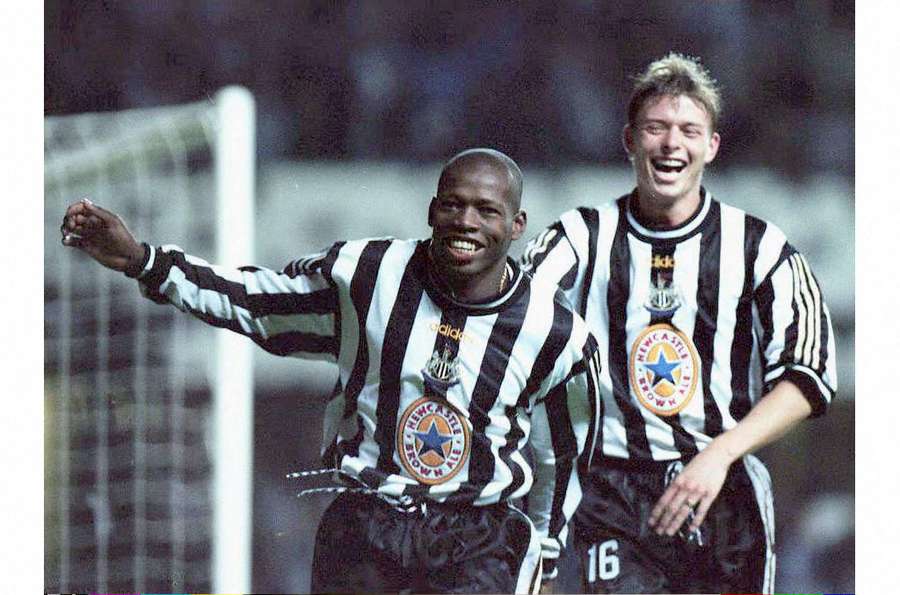Jon Dahl Tomasson (right) rushes to congratulate hat-trick Hero Tino Asprilla after his third goal in Newcastle's 3-2 victory over Barcelona in 1997 Jon Dahl Tomasson (right) rushes to congratulate hat-trick Hero Tino Asprilla after his third goal in Newcastle's 3-2 victory over Barcelona in 1997