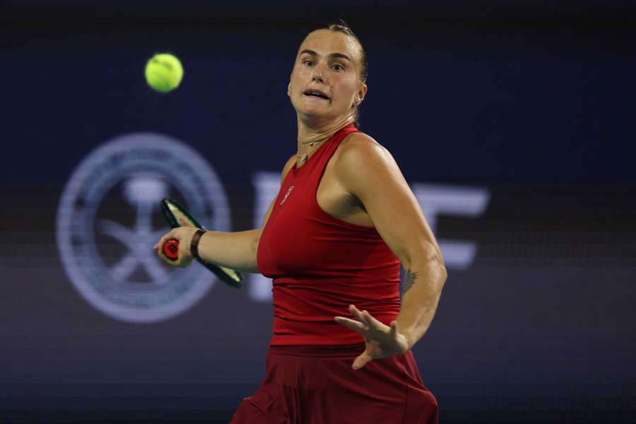 Sabalenka in action in Miami