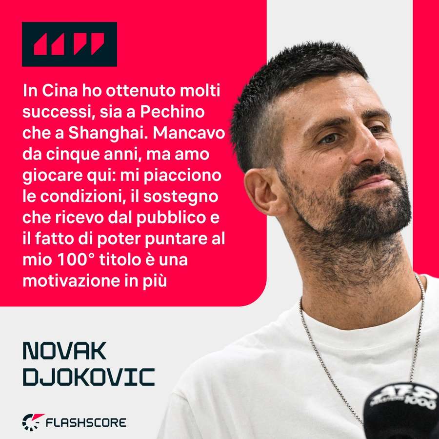 Le parole di Djokovic