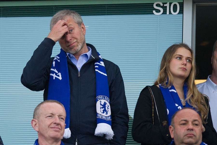 Roman Abramovich auf der Treibüne des FC Chelsea.