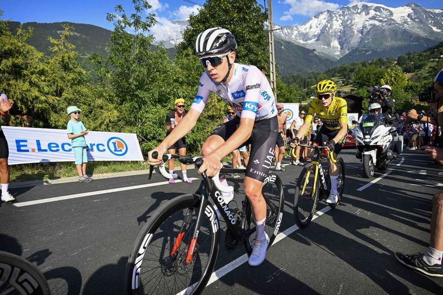 Tadej Pogacar og Jonas Vingegaard ved Tour de France 2023