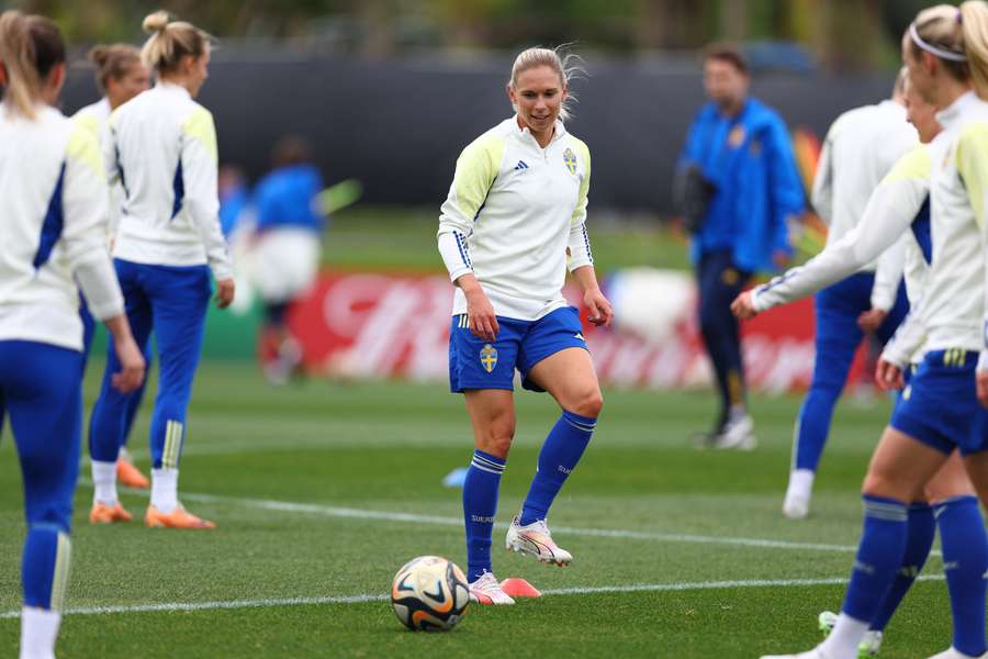 Sweden's Jonna Andersson during training