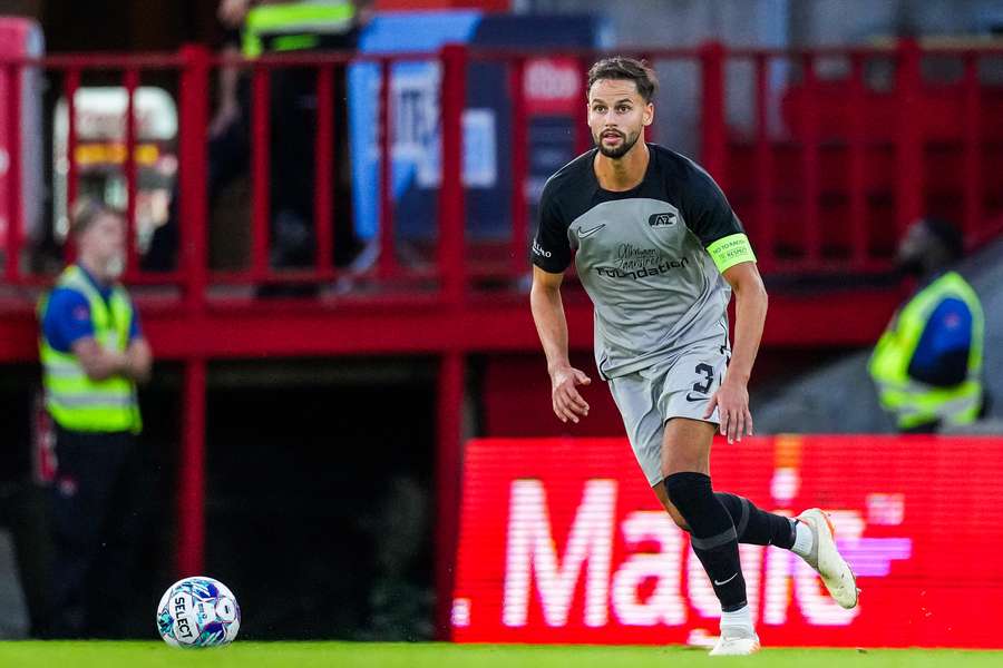 Pantelis Hatzidiakos in actie tijdens zijn laatste pot voor AZ