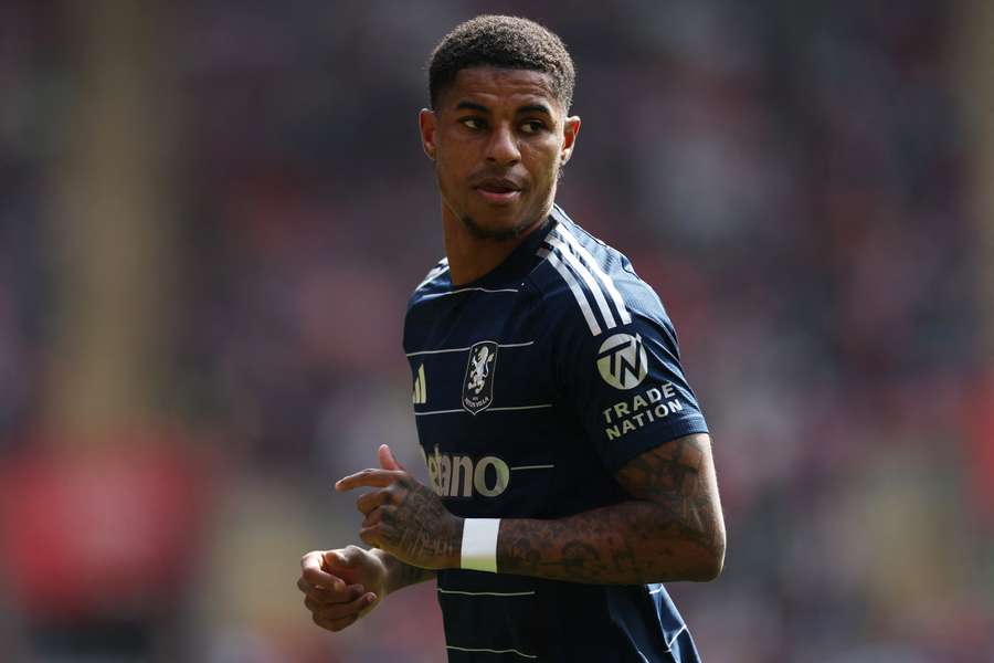 Marcus Rashford during his loan spell with Aston Villa