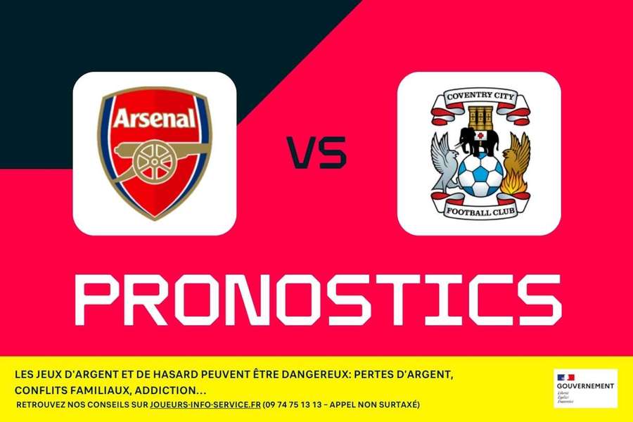Arsenal - Coventry City : Pronostics, meilleurs paris et cotes (Premier League)
