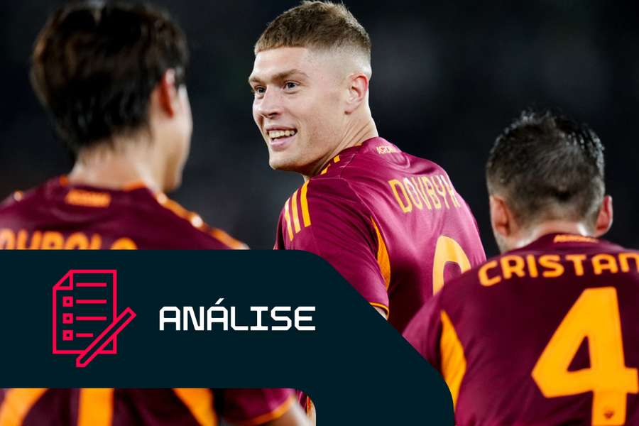 Artem Dovbyk festeja pela Roma