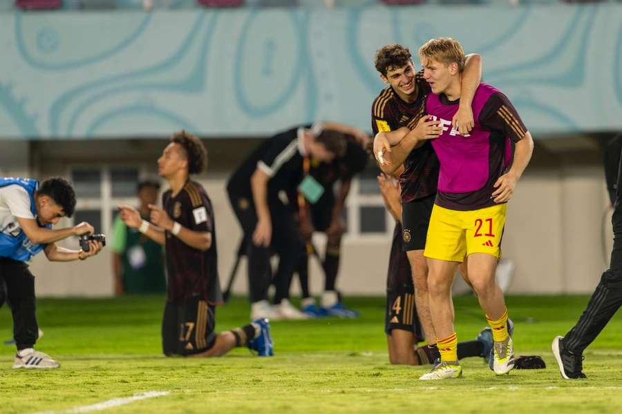 Die deutschen U17-Junioren hatten sich am Dienstag in einem dramatischen Spiel gegen Argentinien für das Finale qualifiziert.