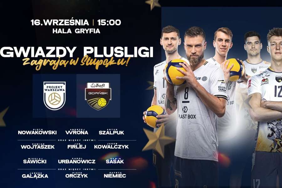 Gwiazdy PlusLigi zagrają w Słupsku. 16 września zagrają Projekt Warszawa i Trefl Gdańsk
