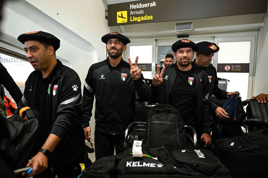 La selección palestina llega a Bilbao La selección palestina llega a Bilbao