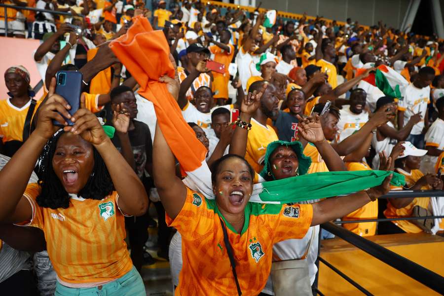 Ivory Coast fans celebrate