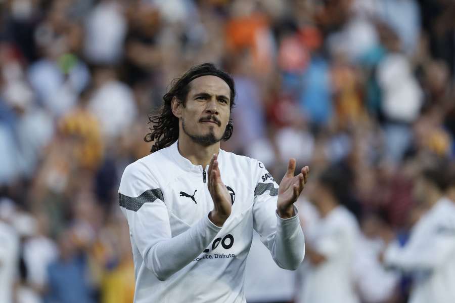 Edinson Cavani als speler van Valencia