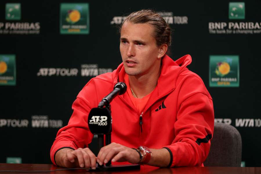Alexander Zverez during his press conference ahead of Indian Wells.