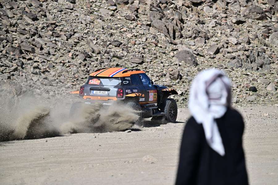 Mathieu Baumel and Guillaume De Mevius pictured in action during the first stage of the Dakar Rally
