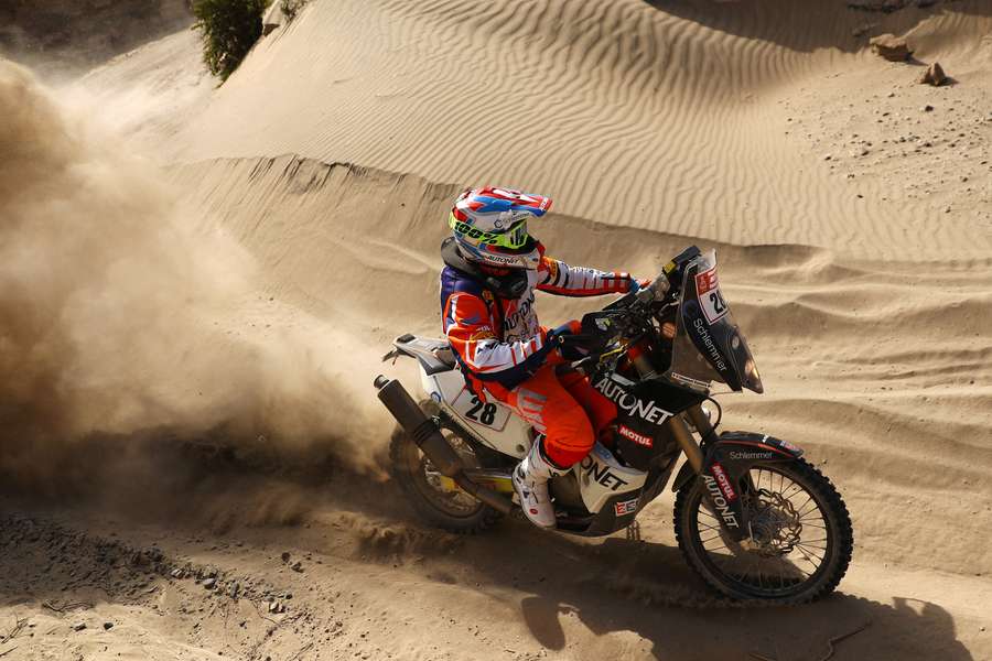 Emanuel Gyenes în timpul Raliului Dakar din 2018 Emanuel Gyenes în timpul Raliului Dakar din 2018