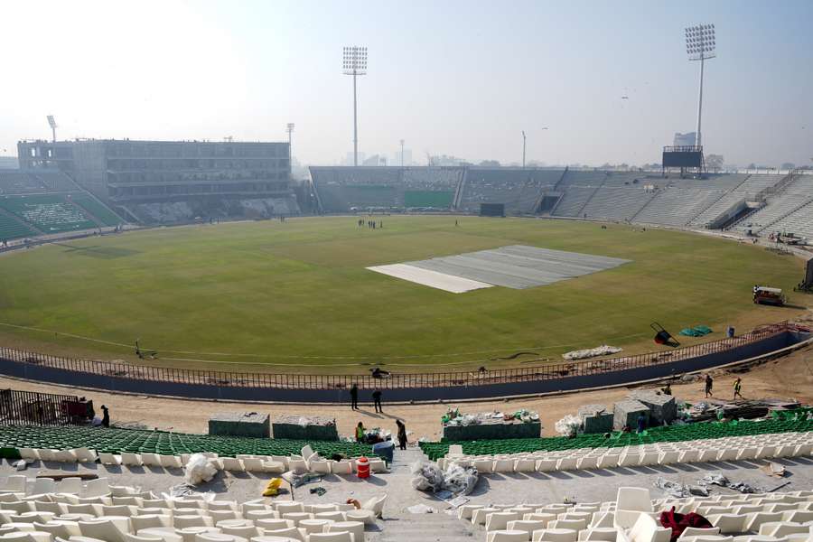 The Gaddafi Stadium in Lahore, Pakistan