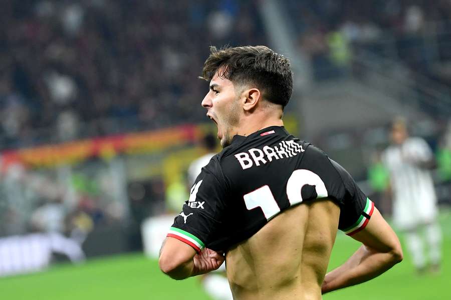 Brahim celebra su gol ante la Juventus
