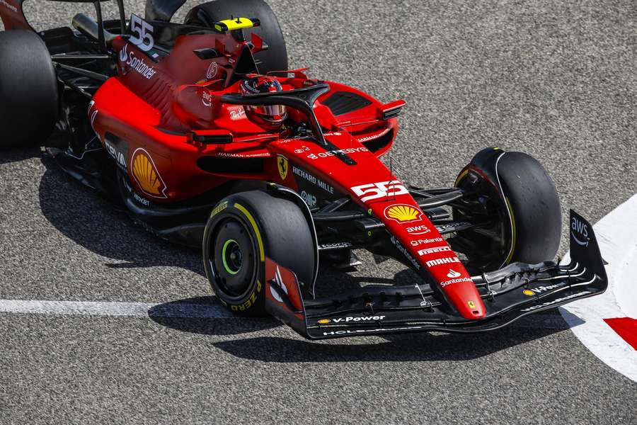 Carlos Sainz of Ferrari during pre-season testing in Bahrain