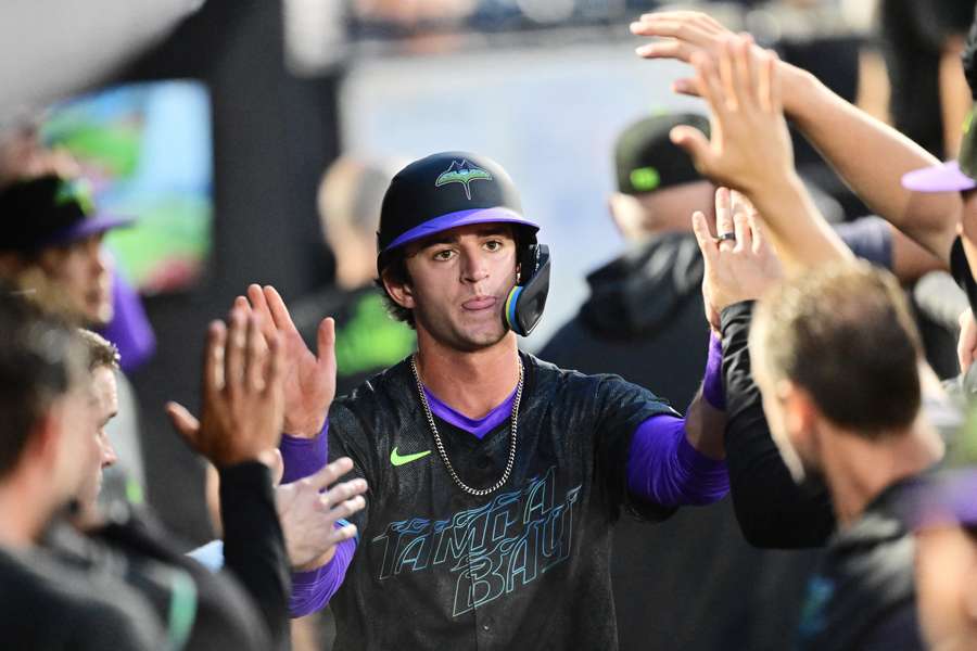 Tampa Bay Rays' Carson Williams high-fives teammates after first MLB home run (2025)