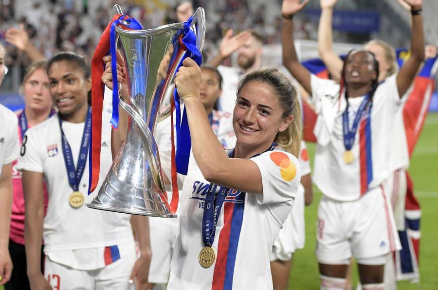 Lyon beat Barcelona 3-1 to lift the women's Champions League last season