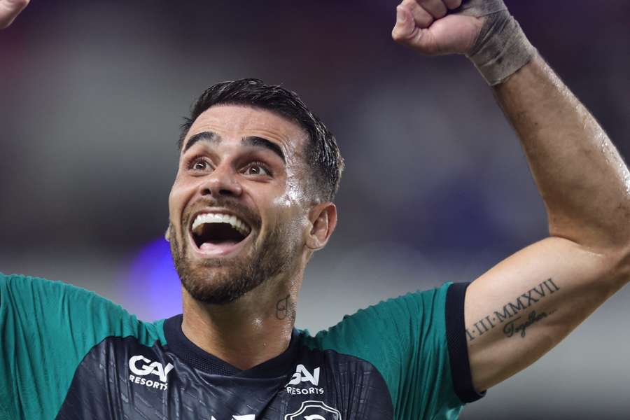Felipe Vizeu comemora gol durante passagem pelo Remo Felipe Vizeu comemora gol durante passagem pelo Remo