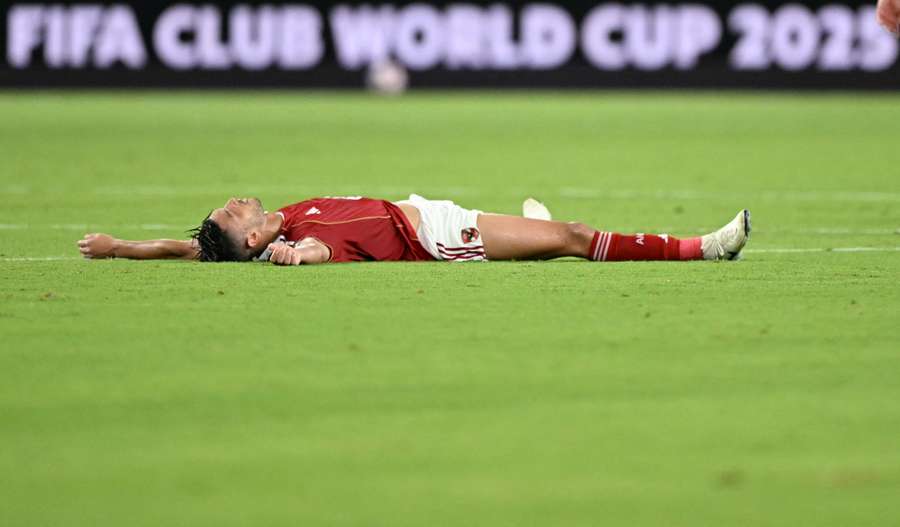 Al Ahly's Moroccan defender Achraf Dari reacts against Inter Miami Al Ahly's Moroccan defender Achraf Dari reacts against Inter Miami