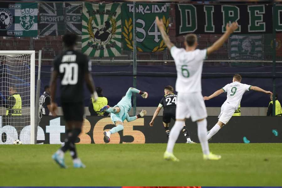 Gyokeres puso el 0-2 para el Sporting en el minuto 53