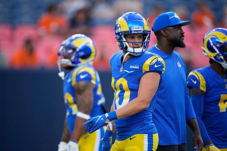 Cooper Kupp in de warming-up van een preseason game bij Los Angeles Rams