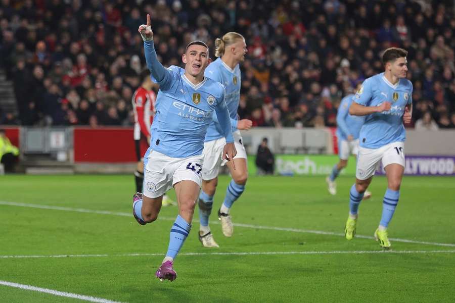 Foden brilhou na virada do City sobre o Brentford