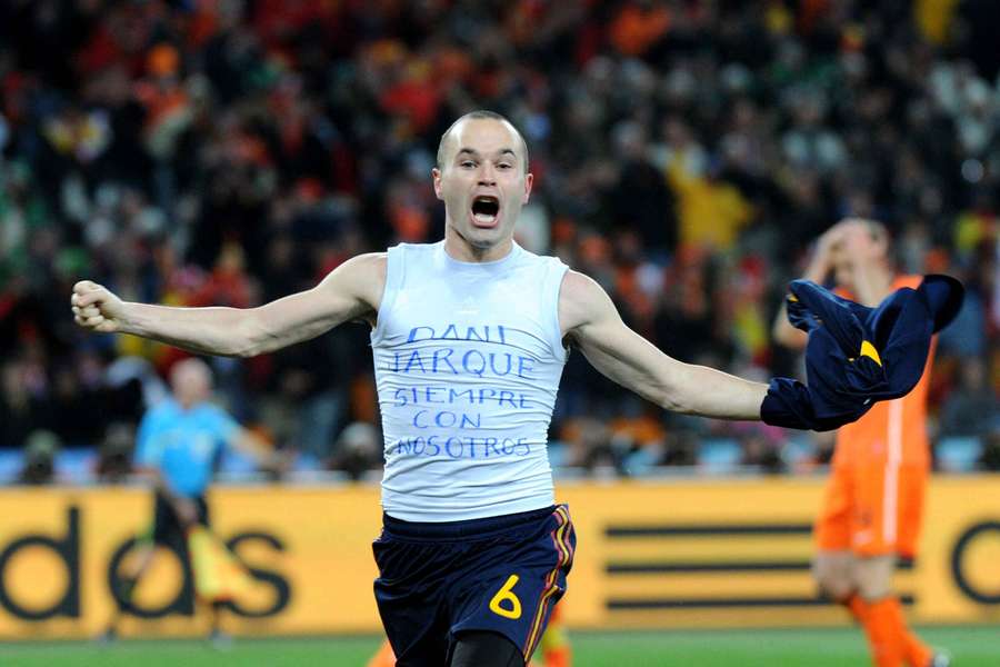 Iniesta fez o gol do título da Espanha na Copa do Mundo de 2010