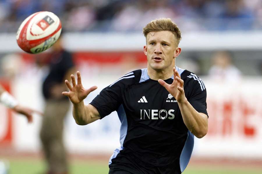 Damian McKenzie during the warm-up 