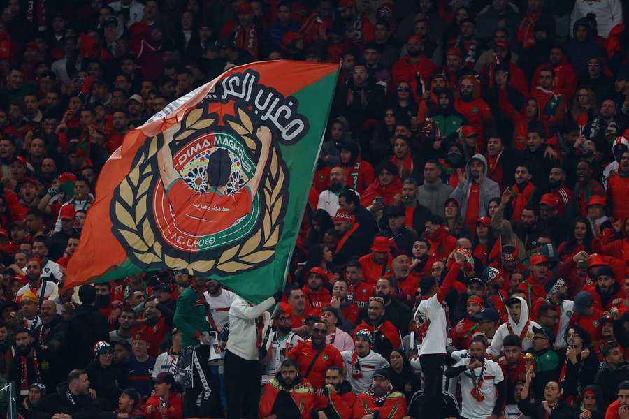 Morocco fans during the AFCON final