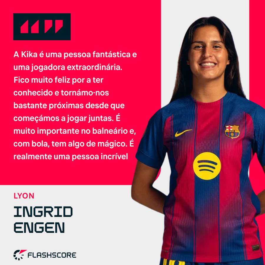 Ingrid deixa elogios a Kika Nazareth Ingrid deixa elogios a Kika Nazareth