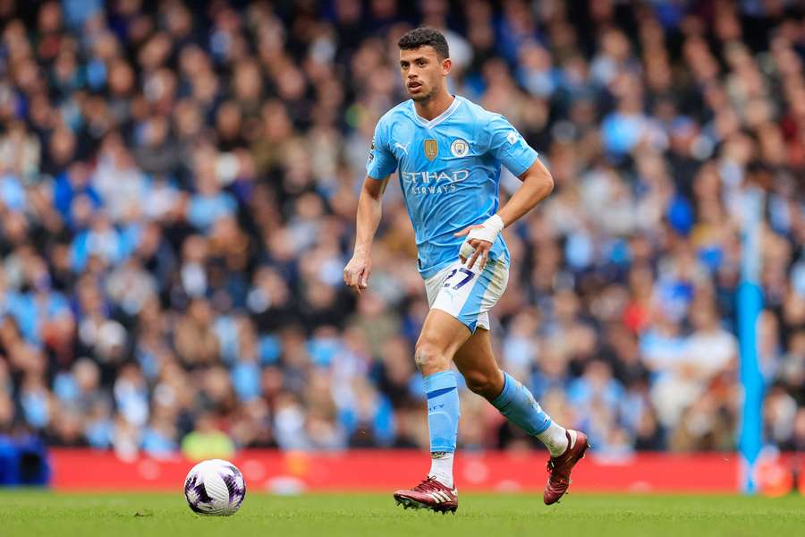 Matheus Nunes v barvách Manchesteru City.