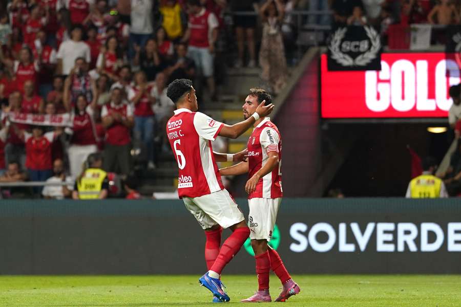 Ricardo Horta festeja o histórico golo