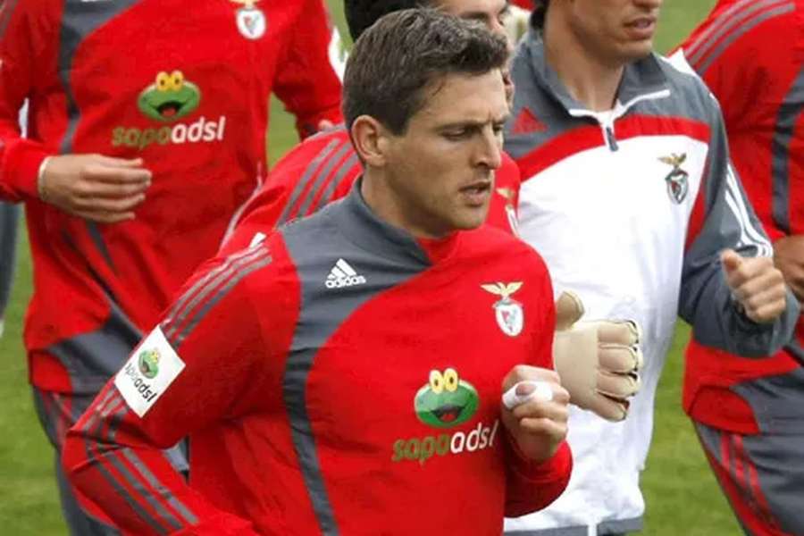 Butt num treino pelo Benfica Butt num treino pelo Benfica