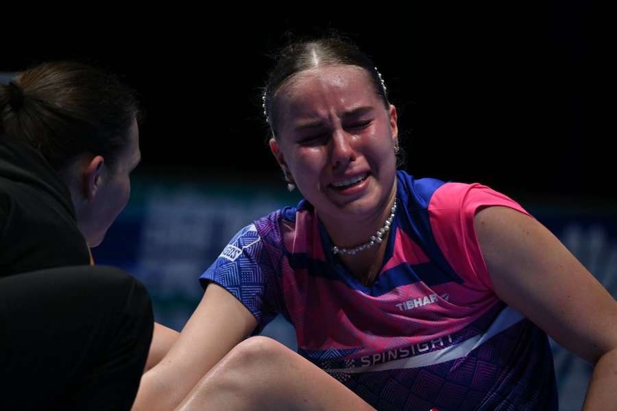 Annett Kaufmann bei ihrem unglücklichen Aus in Macau