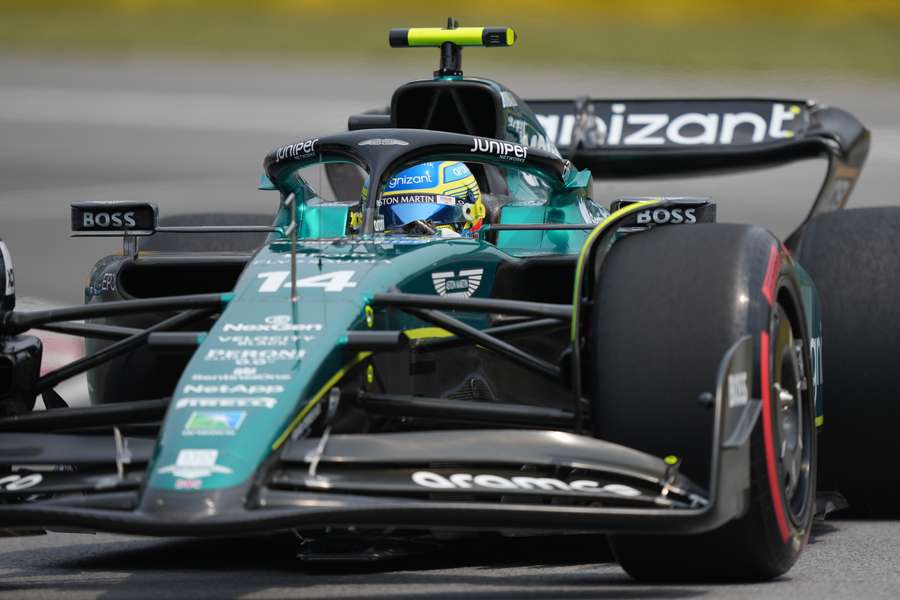 Fernando Alonso lors de la première séance d'essais libres du Grand Prix du Canada.